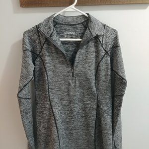 Reebok Women's Medium Grey Quarter Zip Stretchy